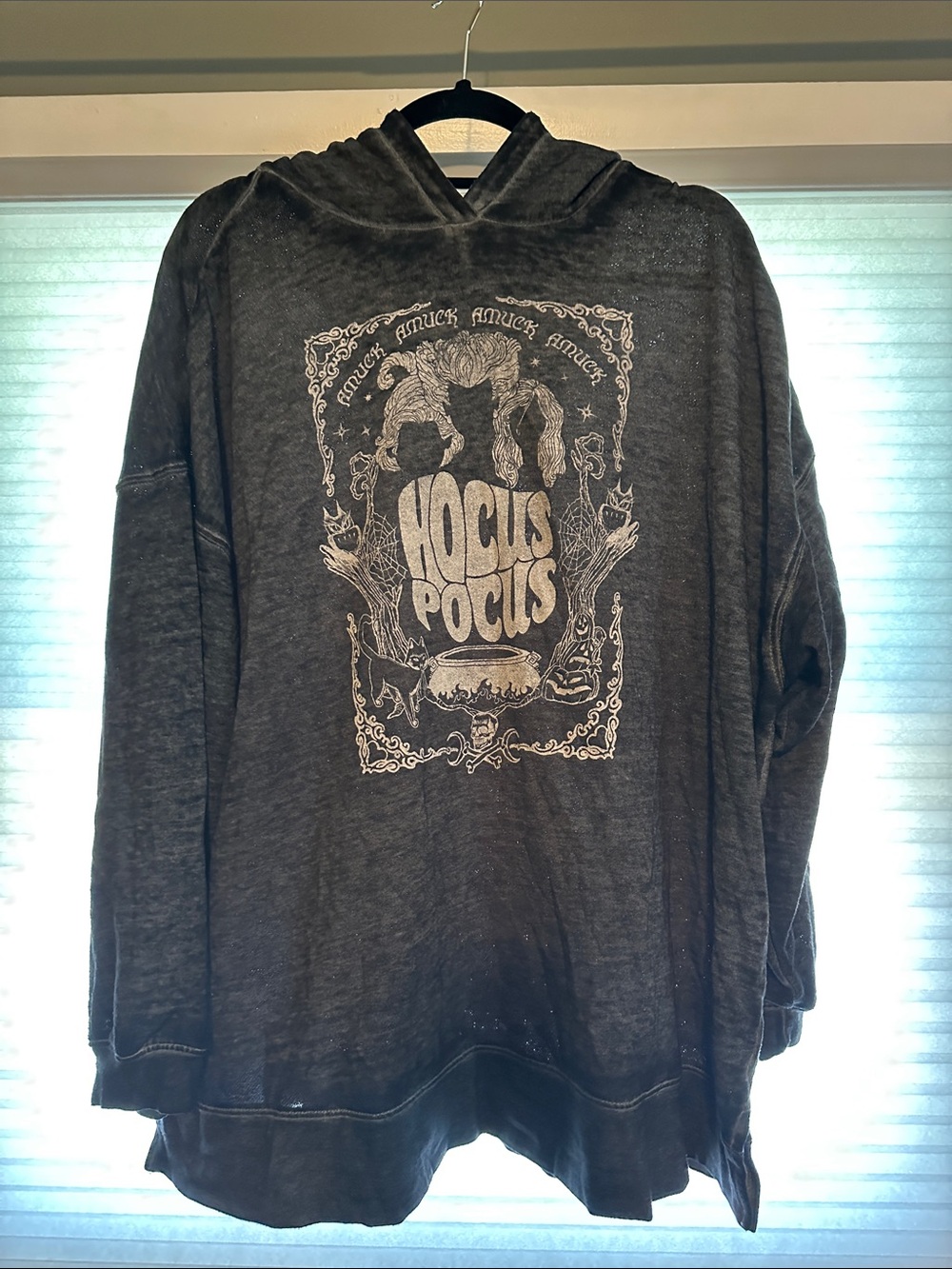Maurices Black Crewneck Hoodie with Hocus Pocus Graphic